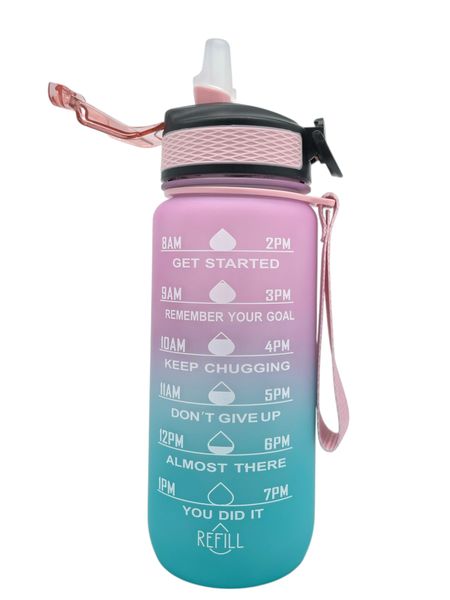 Hovedbilde Motivasjonsflasker 600ml Rosa grønn